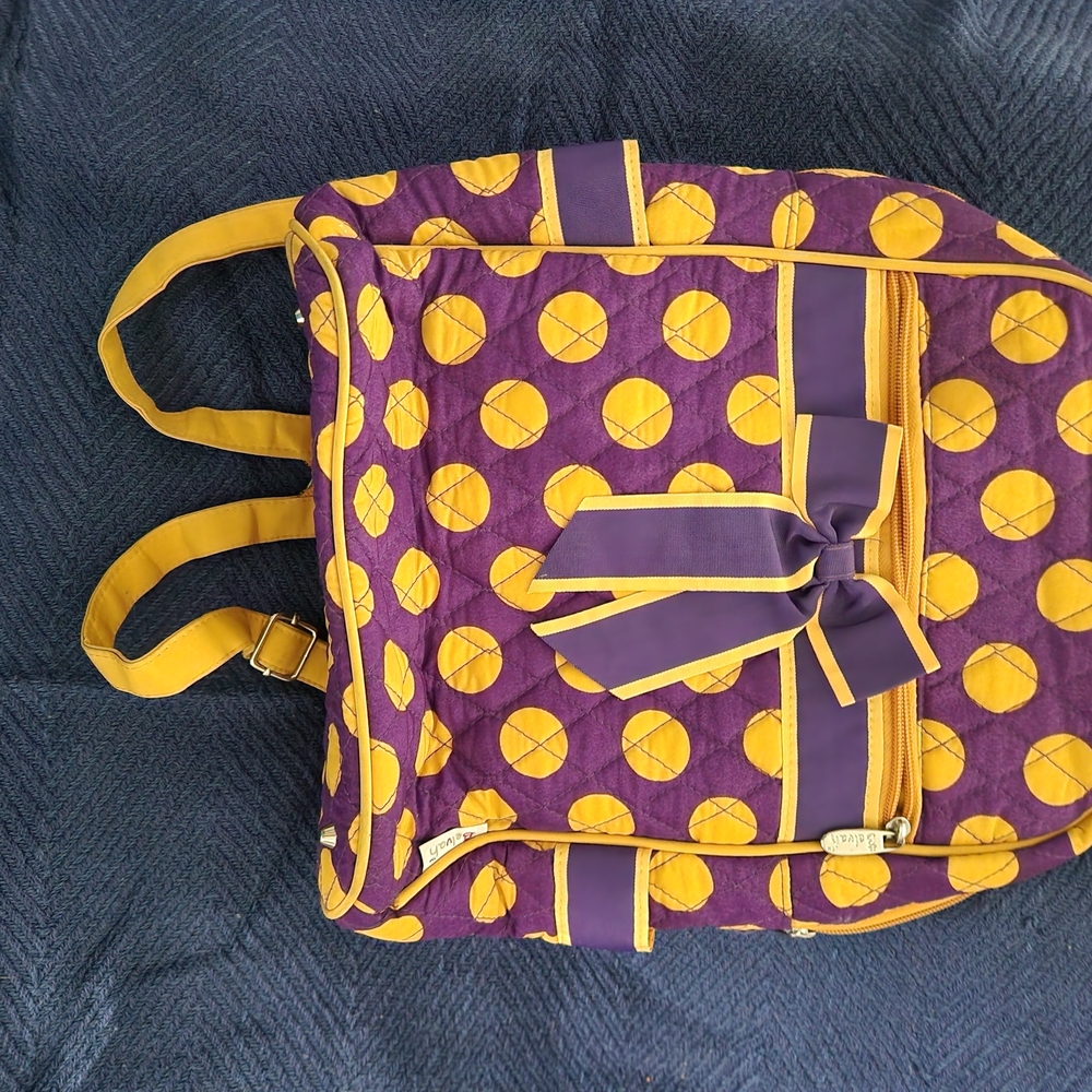 Vibrant Purple and Yellow Backpack
